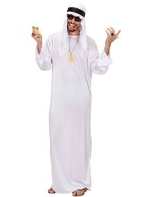 Arabisk Sheikh Kostume med Hovedpragt