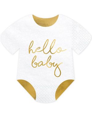 20 stk Romper/Body Formede Servietter 32,5x31 cm