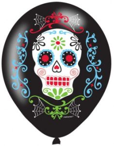 6 stk 27,5 cm Ballonger - Day of the Dead