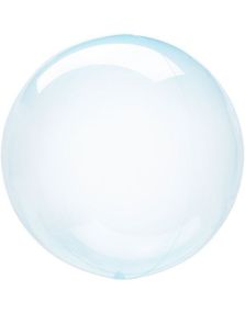 Blå Gjennomsiktig Ballongboble 40 cm