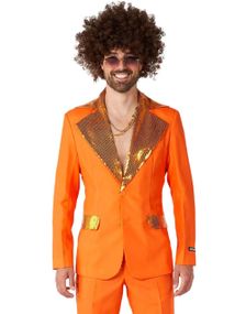 Orange Disco Dress med Gulldetaljer - Suitmeister