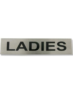 Ladies - 16x3 cm Rustfrit Metalskilt