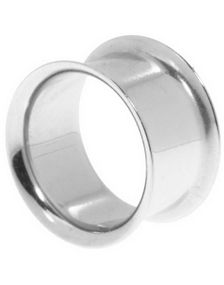 Simple Silver - Sølvfarvet Piercing Tunnel