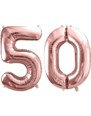 50 år balloner - 35 cm rosenguld