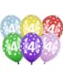 4 Tallet Flerfargede Ballonger- 30 cm
