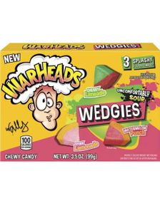 Warheads Sour Wedgies - Sure Vingummibiter med Fruktsmaker 113 gram (USA Import)