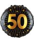50-års Feiring - Svart og Gull Folieballong 46 cm