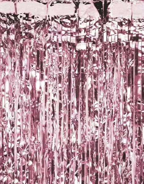 Guldfarvet Rose Partyforhæng/Glitterforhæng 100x200 cm