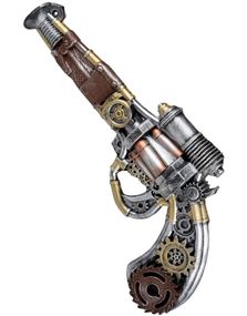 Stilfuld Steampunk Pistol i Skumlatex 31 cm