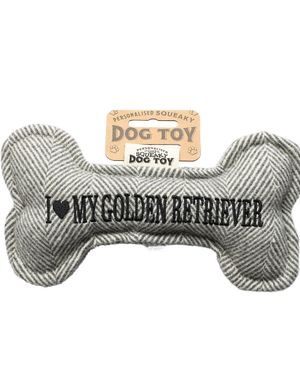 I Love My Golden Retriver - Legetøj Til Hund Med Lyd - 20 cm