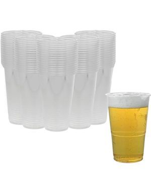 50 stk 568 ml Gjenbrukbare Gjennomsiktige Pint Plastkopper