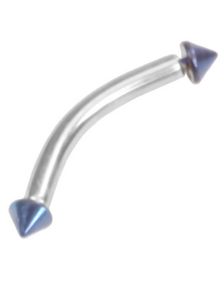 Micro Spike Farvet Mørk Blå - 1.2 x 8 mm Øjenbrynspiercing