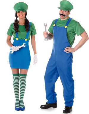Kostume til Par - Luigi-Inspireret