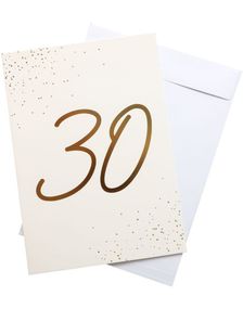 30 År - Kjempestort Gratulasjonskort med Konvolutt i A4 Format