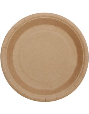 10 st Miljøvenlige Komposterbare Kraft Papirplader 22 cm