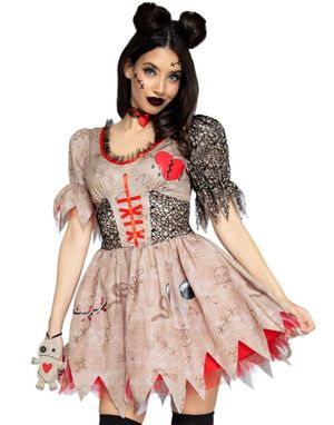 Dødelig Voodoo-Dukke - Voodoodukke Kostume Til Dame