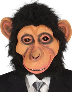 Abe Latex Dyremaske med Kunstig pels