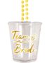 Shotglass m/Gullfarget Perlekjede "Team Bride" - Hen Party
