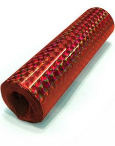 Rød Metallisk Holografisk Serpentin