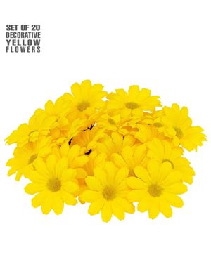 20 stk Gule Dekorationsblomster