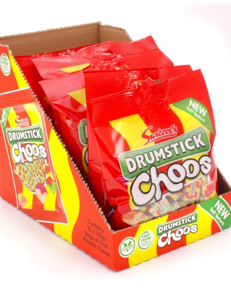 12 Poser med Swizzels Drumstick Choos - Hel Æske