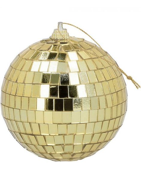 6 stk Gullfargede Discokuler 8 cm