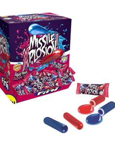 200 stk Missile Xplosion Bubblegum / Tyggegummi - Fini - Hel Eske