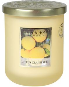 Duftlys - Stort flott Glass med Sitrus og Grapefrukt