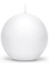Hvidt Kugleformet Stearinlys 8 cm