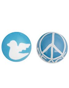 Peace - Blå Akrylkugle