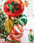Rund Julekule Folieballong 45 cm