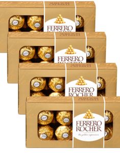 8 stk 8 pakninger med Ferrero Rocher Chokoladekonfekt i Gaveæske - Hel Æske 800 gram