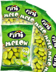 12 Stk Fini Melon Bubblegum - Melonformede Tyggegummier - Hel Æske 900 Gram