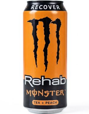 Monster Energy Rehab Peach Tea - Energidrikk med Ferskentesmak 500 ml (Tyskland)