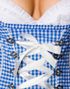 Blåt Dirndl Oktoberfestkorset med Push-Up