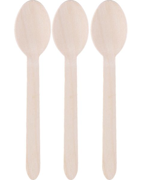 50 stk Miljøvenlige Skeer i Træ 16 cm