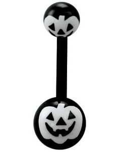 Pumpkin Sort og Hvid Navlepiercing