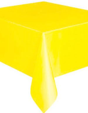 Lys Gul Plastikdug 137x274 cm