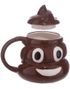 Brun Poop Emoji Krus med Låg