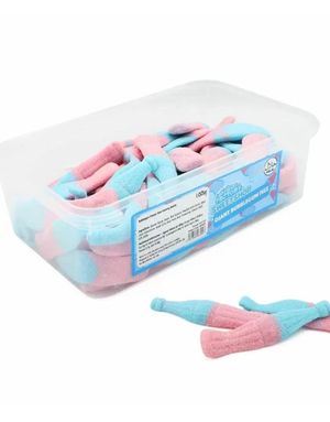 60 stk Sweetshop Giant Bubblegum Fizz - Boks med Store Bubblegumflasker 1,02 kg