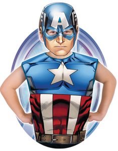 Licenseret Marvel Captain America Kostume til Børn - Str 3-6 ÅR