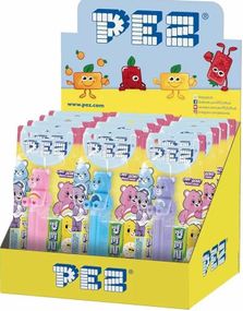 12 stk Care Bears Pez-Holder med 2 stk Pez Pakker - Hel Eske