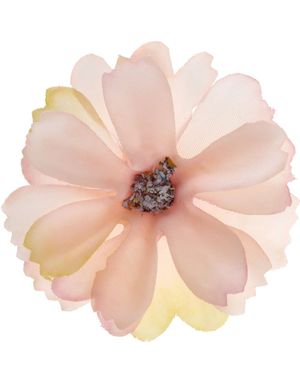 12 stk Rosa og Gule Dekorasjonsblomster