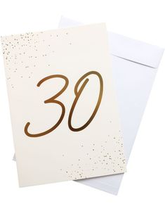 30 År - Kjempestort Gratulasjonskort med Konvolutt i A4 Format