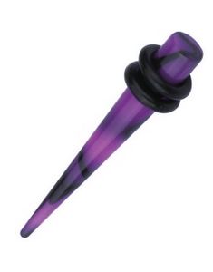 Spike Expander - Lilla og Sort Akryl Piercing