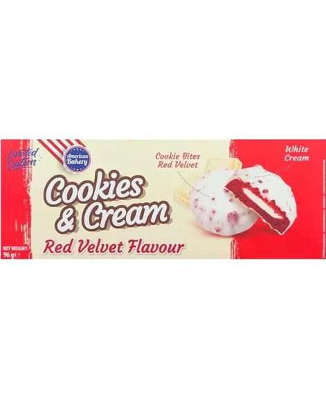 American Bakery Cookies & Cream Red Velvet Flavour - Kjeks med Smak av Red Velvet 96 g (USA Import)