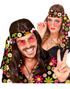 Hippie Pandebånd - Sort med Farverige Blomster