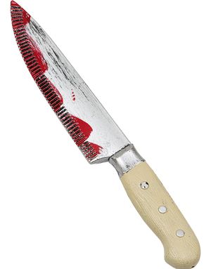 Blodig Køkkenkniv - 32 cm Kostumetilbehør