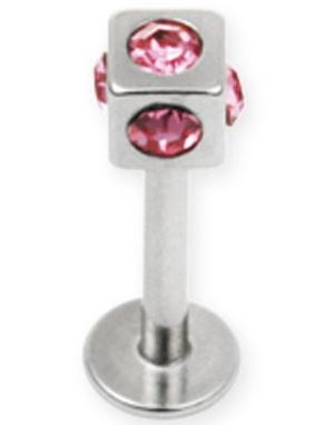 Sej Labret med Firkantet Kugle med Rosa Sten