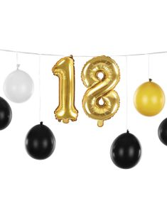 Multibruk 18 ÅR Ballonggirlander med 12 Ballonger